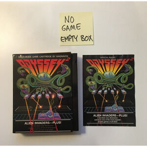Alien Invaders-Plus! (Magnavox Odyssey 2, 1980) Box & Manual Only, No Game Cart